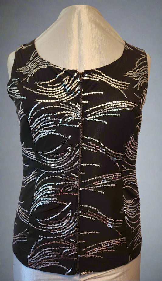 Western Show Vest with Sequins