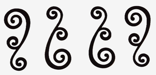 Black Ultrasuede Appliques