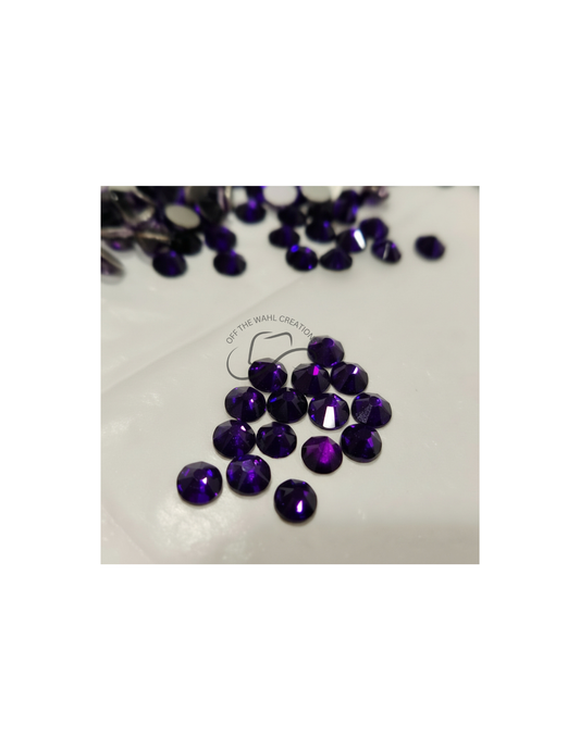 20SS Purple Velvet Non-Hotfix Rhinestones